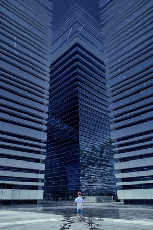 夜色-城市地标建筑-城市风景-手机摄影-线条 图片素材