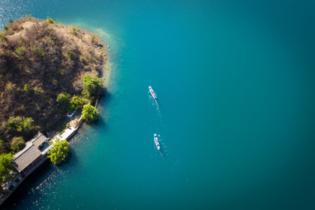 船-河流-溪流-泸沽湖-自然风光 图片素材