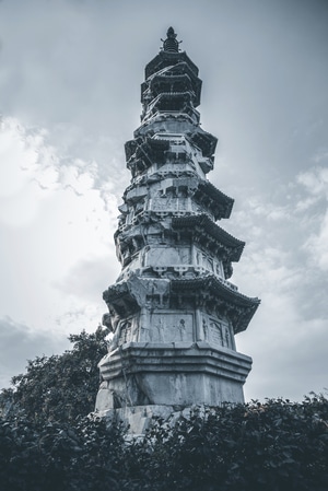 摄影-白塔公园-蓝灰风-风景-旅游 图片素材