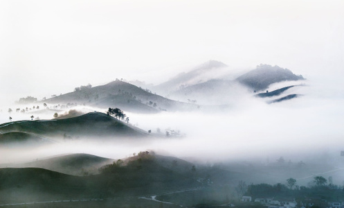 水墨风-河南信阳风光-自然-风景-风光 图片素材
