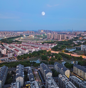 色彩-城市-手机-都市-月亮 图片素材