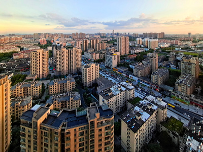 我要上封面-大厦-高楼-傍晚-晚霞 图片素材