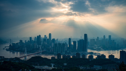 夜景-光-天际线-金融城-旅行 图片素材