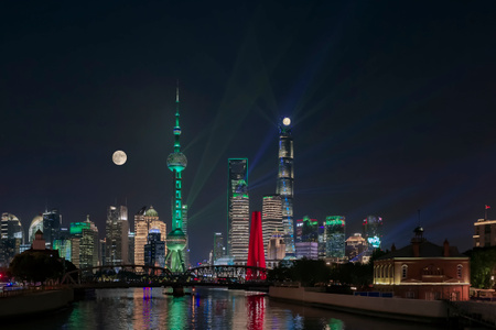 秋韵-外滩-双节-城市-城市风光 图片素材