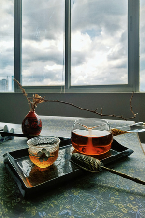 深圳市-天空-茶-日系-中式 图片素材