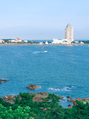 青岛市-蓝天-你好七月-青岛-大海 图片素材