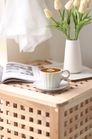 咖啡-下午茶-家居-阳台-花 图片素材