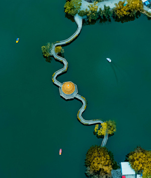 揭阳市-航拍-风景-蜘蛛-圆形 图片素材
