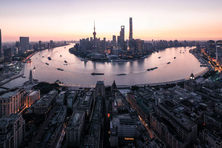 秋天-风光-上海早晨-上海-看你的城市 图片素材