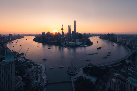 秋天-风光-上海早晨-上海-看你的城市 图片素材