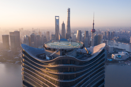 四件套-上海早晨-楼房-建筑-城市 图片素材