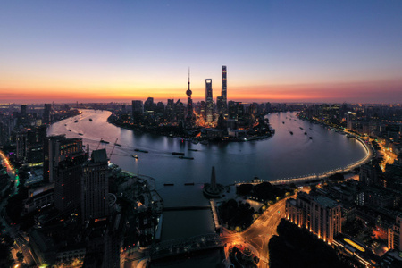 船-航拍-四件套-楼房-建筑 图片素材