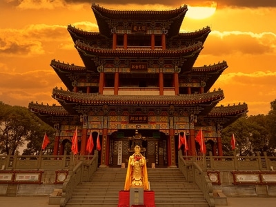 寺庙-佛光-祥云-禅景-禅意 图片素材