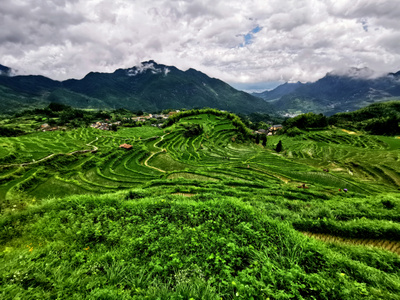 旅行-梯田-云色-风光-你好七月 图片素材