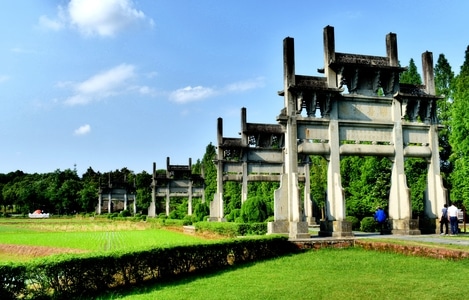 旅游-风光-牌坊-天空-古建筑 图片素材