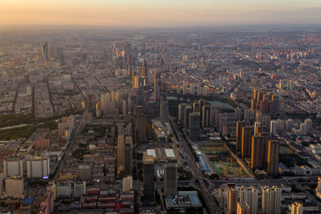 航拍-城市天际线-沈阳-建筑-城市风光 图片素材