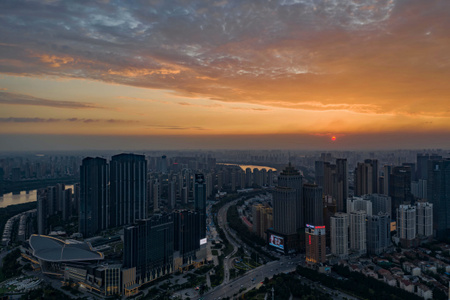 航拍-城市天际线-沈阳-建筑-城市风光 图片素材