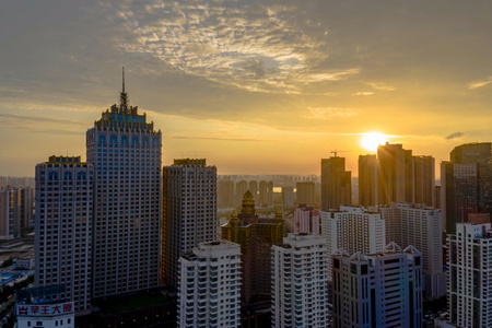 航拍-城市天际线-沈阳-建筑-城市风光 图片素材