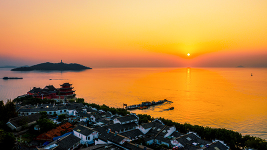 合肥市-风景-夕阳-河流-电脑传图 图片素材