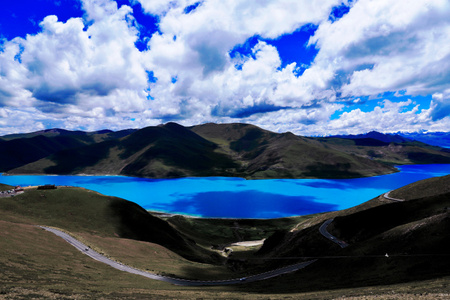 旅行-风光-西藏-羊湖-风光 图片素材