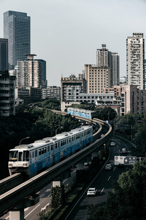 重庆-轻轨-重庆轻轨-过山车-山城 图片素材