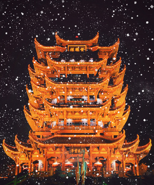 看你的城市-武汉-黄鹤楼-夜景-夜拍 图片素材
