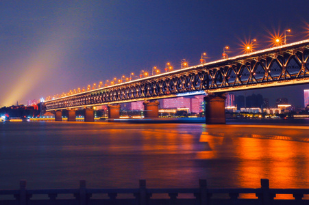 看你的城市-武汉-武汉长江大桥-国庆-国庆夜景 图片素材