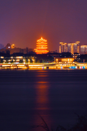 看你的城市-武汉-黄鹤楼-夜景-国庆 图片素材