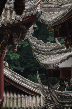 成都市-创意摄影-光严禅院-颜色-层次 图片素材
