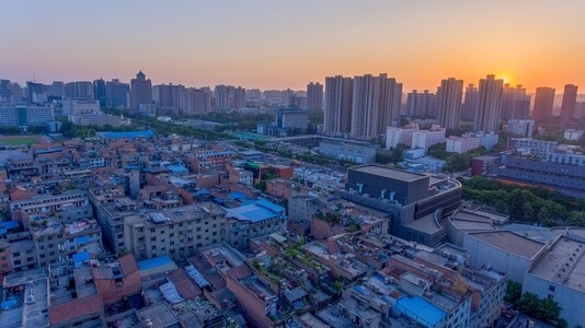 城中村-航拍-城中村-城市-城市风光 图片素材
