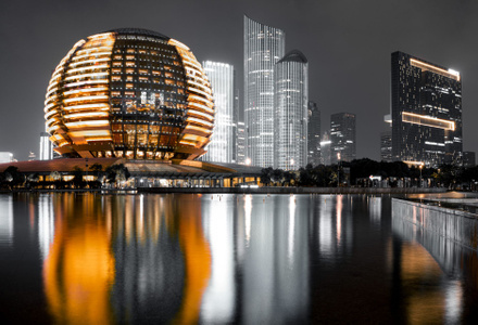 黑金-黑金色调-建筑-城市夜景-夜景 图片素材