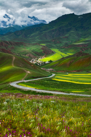 图一乐-风光-青海祁连山-风景-山 图片素材
