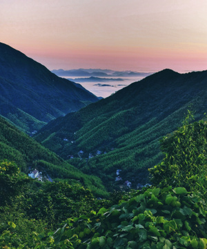 湖州市-色彩-山-云雾-风景 图片素材
