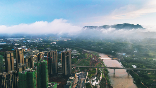 长宁-风光-光影-航拍-城市 图片素材