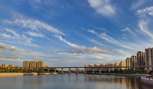 夏天-长春-湖面-水-天空 图片素材