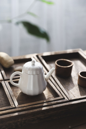 茶-茶壶-茶具-茶器-陶瓷茶壶 图片素材