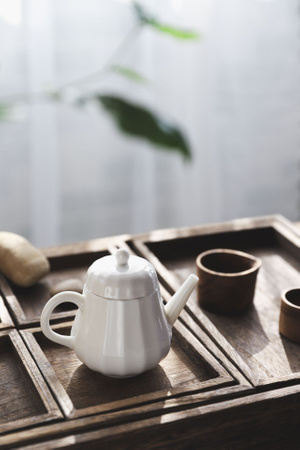 茶-茶壶-茶具-茶器-陶瓷茶壶 图片素材