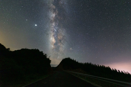 天文-星空-桂林市-龙脊梯田-自然 图片素材
