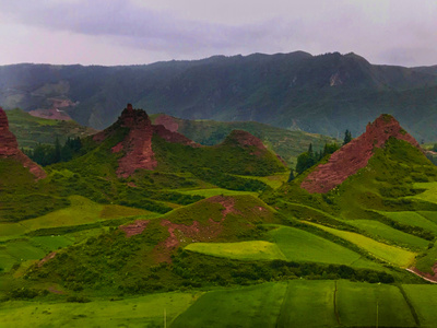 黄南藏族自治州-坎布拉-风景-风光-草地 图片素材