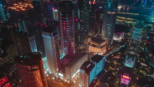 我要上封面-cbd-夜晚-夜景-雾 图片素材