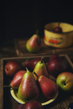彩啤梨-水果-色彩-水果-食物 图片素材