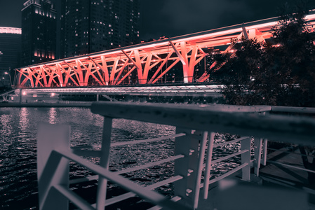 夜景-桥-霓虹-夜景-桥 图片素材