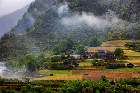 haida滤镜签约-风光-风景-村庄-村落 图片素材