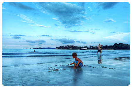 沙滩-旅行-印尼-民权岛-度假村 图片素材