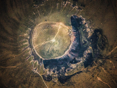 乌兰察布市-大疆-航拍-内蒙古-火山 图片素材