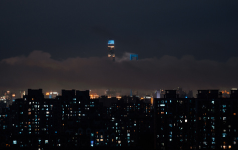 城市-黑夜-夜晚-夜空-云 图片素材