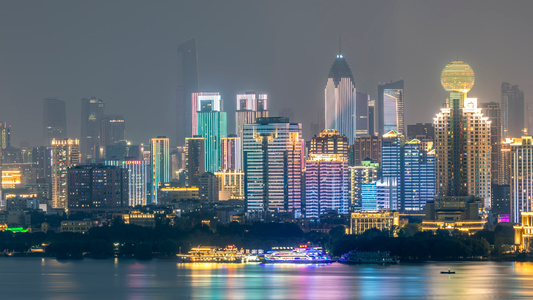 武汉市-长江-城市风光-城市天际线-汉口 图片素材