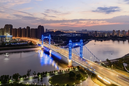 城市建筑-夜景-桥梁-夜景-城市 图片素材