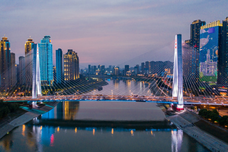 武汉市-月湖桥-汉江-汉江夜景-月湖桥夜景 图片素材