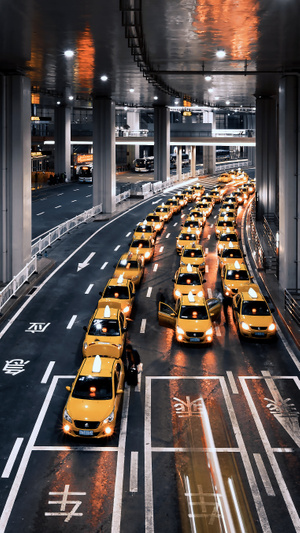重庆机场-出租车-建筑结构-出租车-重庆机场 图片素材